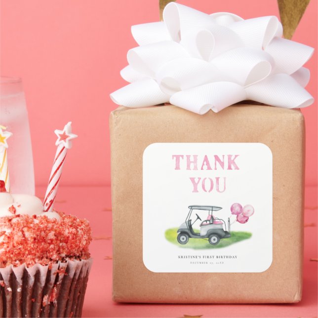 Adesivo Quadrado Mini Golf Gift (Festa)