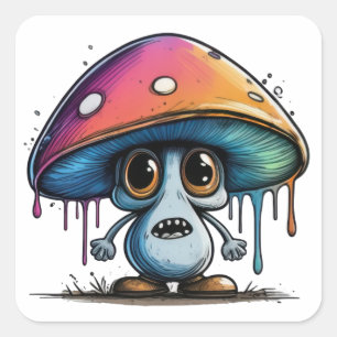 Adesivo Quadrado Mini Mushroom Minion