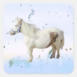 Adesivo Quadrado Miniatura cavalo mini fazenda