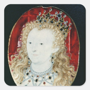 Adesivo Quadrado Miniatura da Rainha Elizabeth I