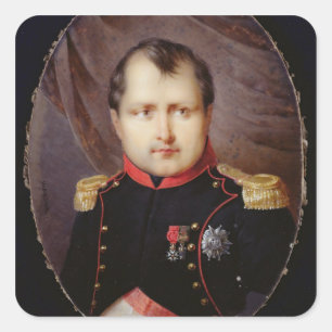 Adesivo Quadrado Miniatura do retrato T34002 de Napoleon mim