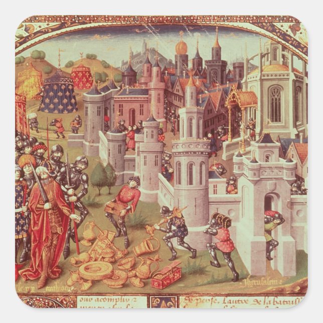 Adesivo Quadrado Miniatura iluminada de um universal (Frente)