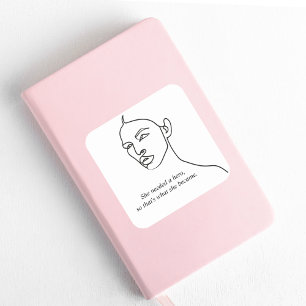 Adesivo Quadrado Mínima Negra Ela Se Tornou Uma Menina De Inspira