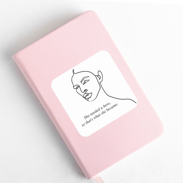 Adesivo Quadrado Mínima Negra Ela Se Tornou Uma Menina De Inspiraçã (Criador carregado)