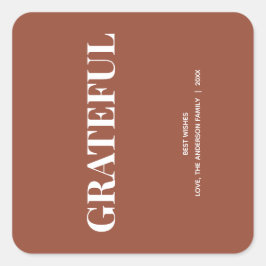 Adesivo Quadrado Minimal GRATO | Terracotta Feriado
