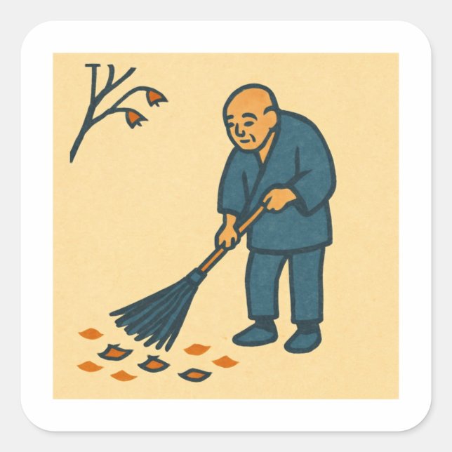 Adesivo Quadrado Minimal Moments of Daily Life (Frente)