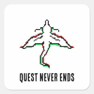 Adesivo Quadrado Minimalist Fantasy Dragon Art