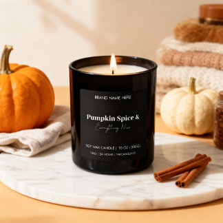 Adesivo Quadrado Minimalist Pumpkin Spice | Custom Black 
