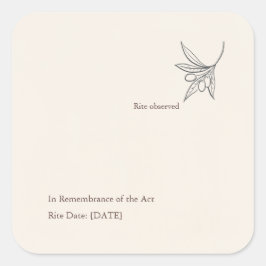 Adesivo Quadrado Minimalist Religious Keepsake
