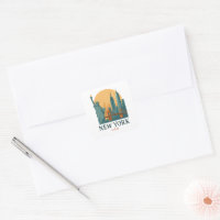 Minimalista Vintage Viagem Nova York Cidade