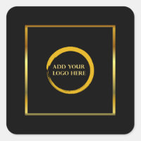 Mínimo moderno ouro preto simples adicione seu log