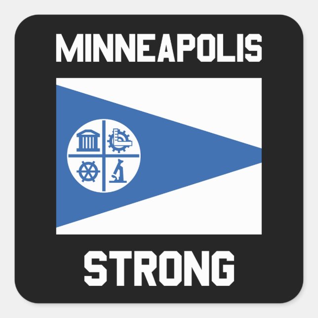 Adesivo Quadrado Minneapolis Strong  (Frente)