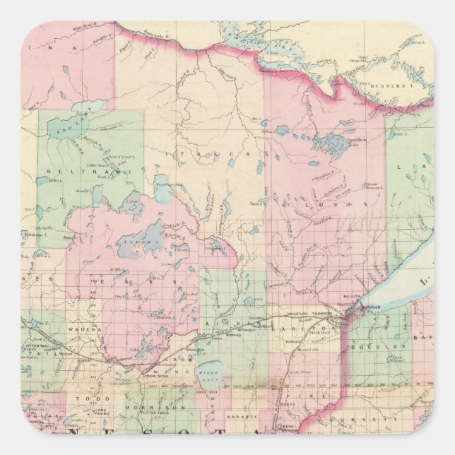Adesivo Quadrado Minnesota (Frente)