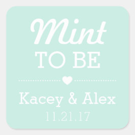 Adesivo Quadrado Mint To Be Stickers Casamento Favor