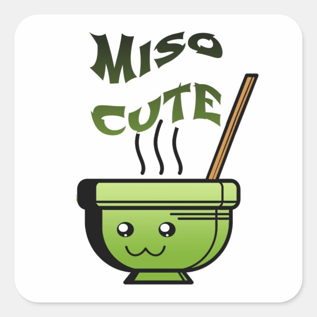 Adesivo Quadrado Miso Cute (Frente)