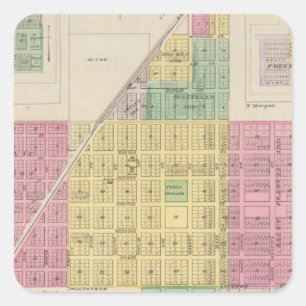 Adesivo Quadrado Missão, Galesburg, e Earlton de Osage, Kansas