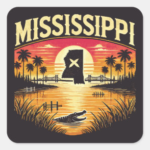 Adesivo Quadrado Mississippi
