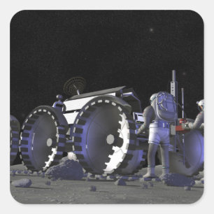 Adesivo Quadrado Missões futuras 9 da exploração do espaço