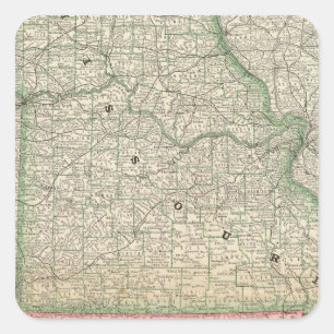Adesivo Quadrado Missouri e Arkansas