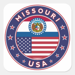 Adesivo Quadrado Missouri, Missouri capa de telefone, Missouri stic
