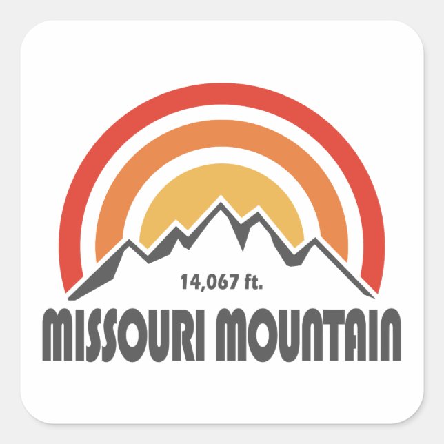 Adesivo Quadrado Missouri Mountain (Frente)