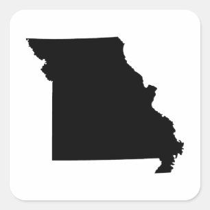 Adesivo Quadrado Missouri preto e branco