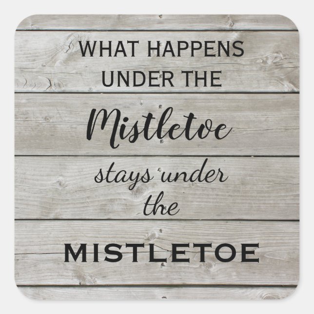 Adesivo Quadrado Mistletoe Holiday (Frente)