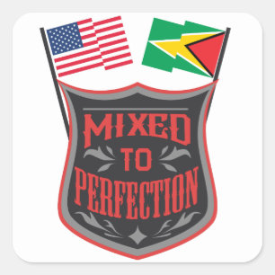 Adesivo Quadrado Misturado ao orgulho da bandeira americana de