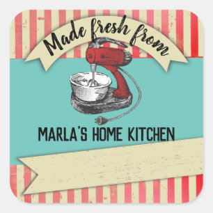 Adesivo Quadrado Misturador de safras da cozinha personalizada