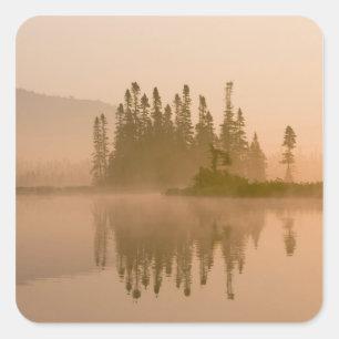 Adesivo Quadrado Misty Dawn sobre East Inlet, Pittsburg, Nova