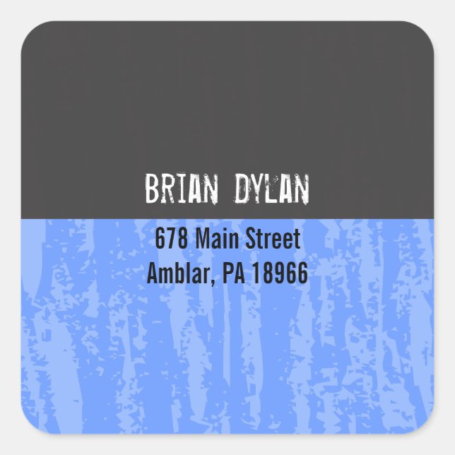 Adesivo Quadrado MITZVAH WORDS DIZENDO DEVOLUÇÃO Endereço Vedante (Frente)