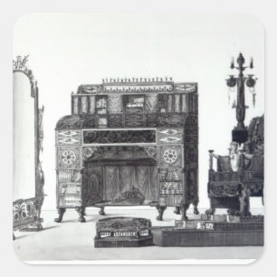 Adesivo Quadrado Mobília no estilo Grecian