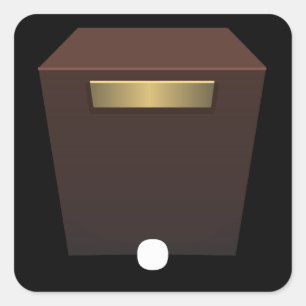 Adesivo Quadrado Mobiliário brilhante moçambicano lateral pedesta