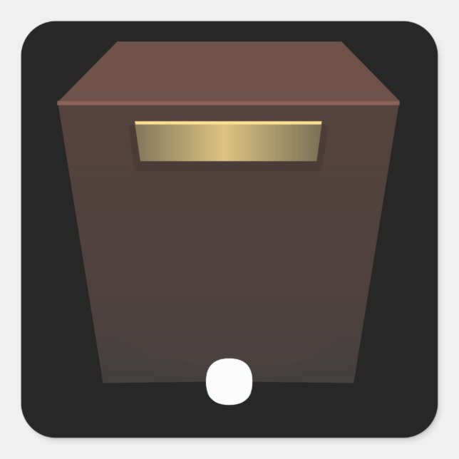 Adesivo Quadrado Mobiliário brilhante moçambicano lateral pedesta (Frente)