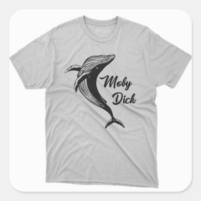 Adesivo Quadrado Moby Dick Sticker (Frente)