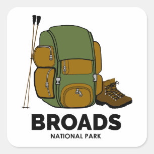 Adesivo Quadrado Mochila do Broads National Park
