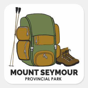 Adesivo Quadrado Mochila do Parque Provincial Mount Seymour