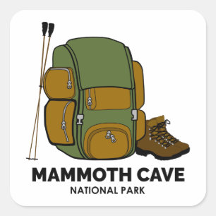 Adesivo Quadrado Mochila Nacional do Parque Mammoth Cave