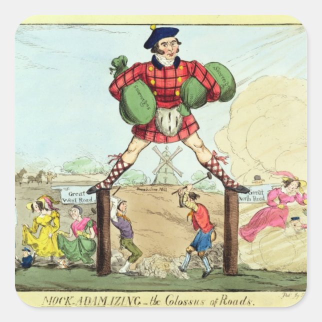 Adesivo Quadrado Mock-Adam-izing: o Colósso das Estradas (Frente)