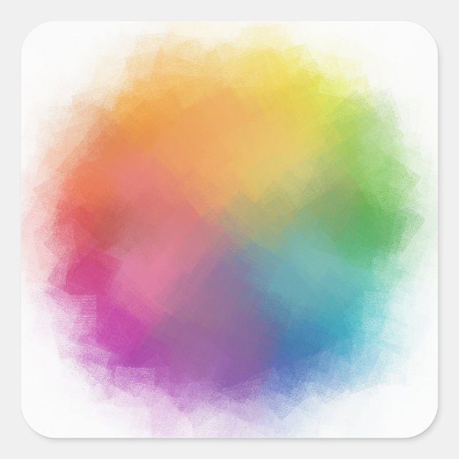 Adesivo Quadrado Modelo abstrato Vazio Cor Azul Roxo Verde (Frente)