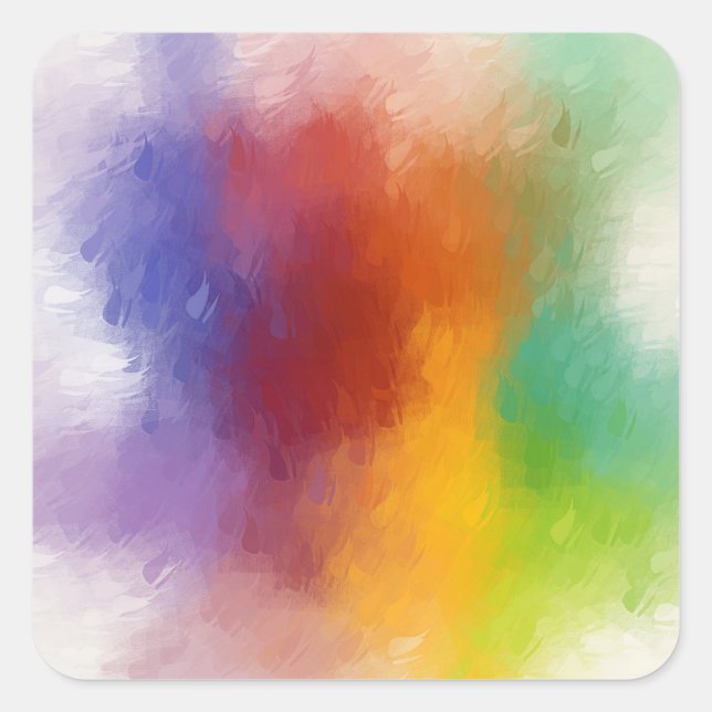 Adesivo Quadrado Modelo Colorida de Abstrato Trendy Modern Vazio (Frente)