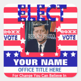 Adesivo Quadrado Modelo da campanha | Estrelas