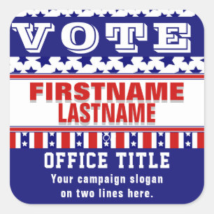 Adesivo Quadrado Modelo da Campanha Personalizada Rodar o Clássico