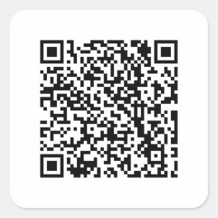 Adesivo Quadrado Modelo de Código QR Personalizado