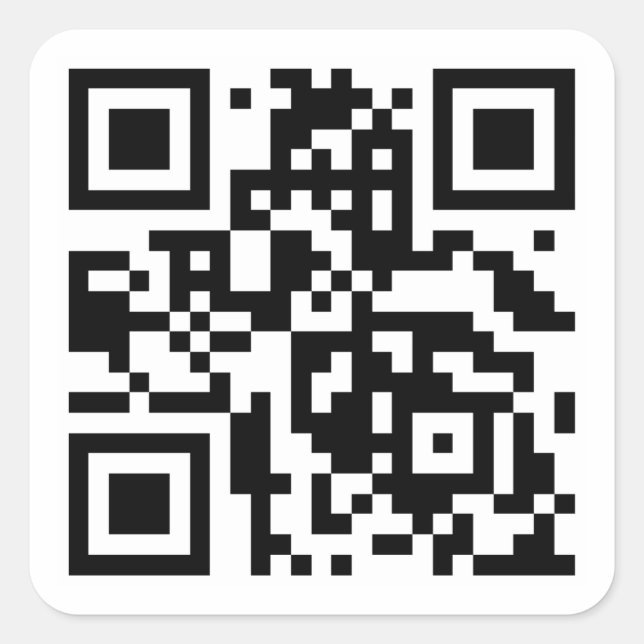 Adesivo Quadrado Modelo de Código QR Personalizado (Frente)