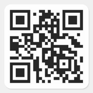 Adesivo Quadrado Modelo de Código QR Personalizado