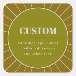 Adesivo Quadrado Modelo de Design único retrorreflector inspirável