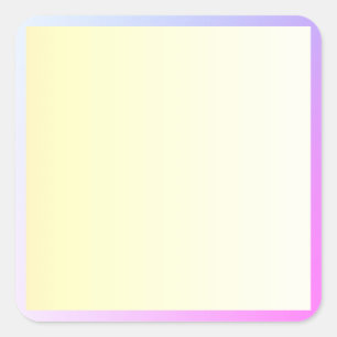 Adesivo Quadrado Modelo de Gradação Amarelo e Roxo, Texto DIY