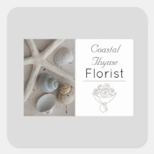 Modelo de logotipo de florista costeira editável