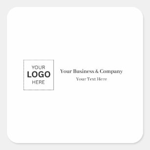 Adesivo Quadrado Modelo de logotipo de negócios personalizado